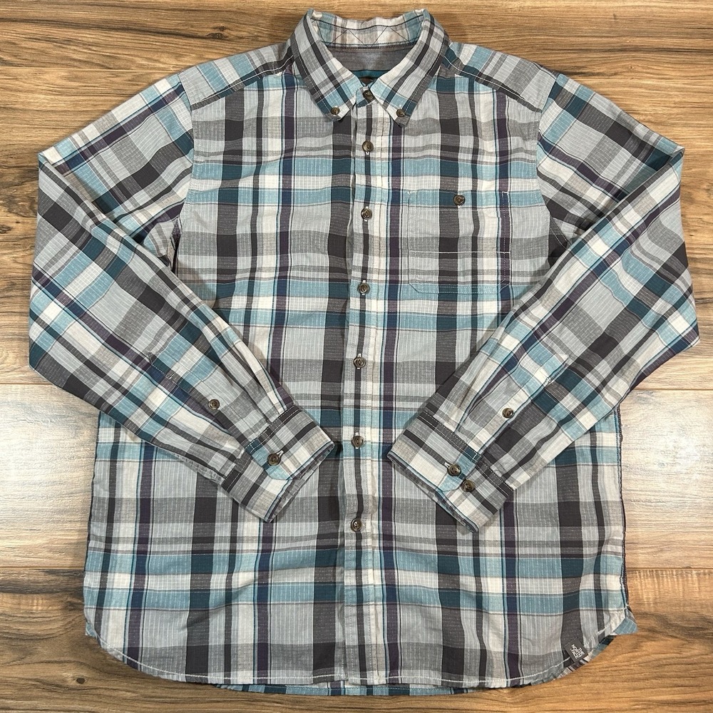 The North Face Buttonwood Mens LG |Plaid| Long Sleeve Ripstop Button Down Shirt
